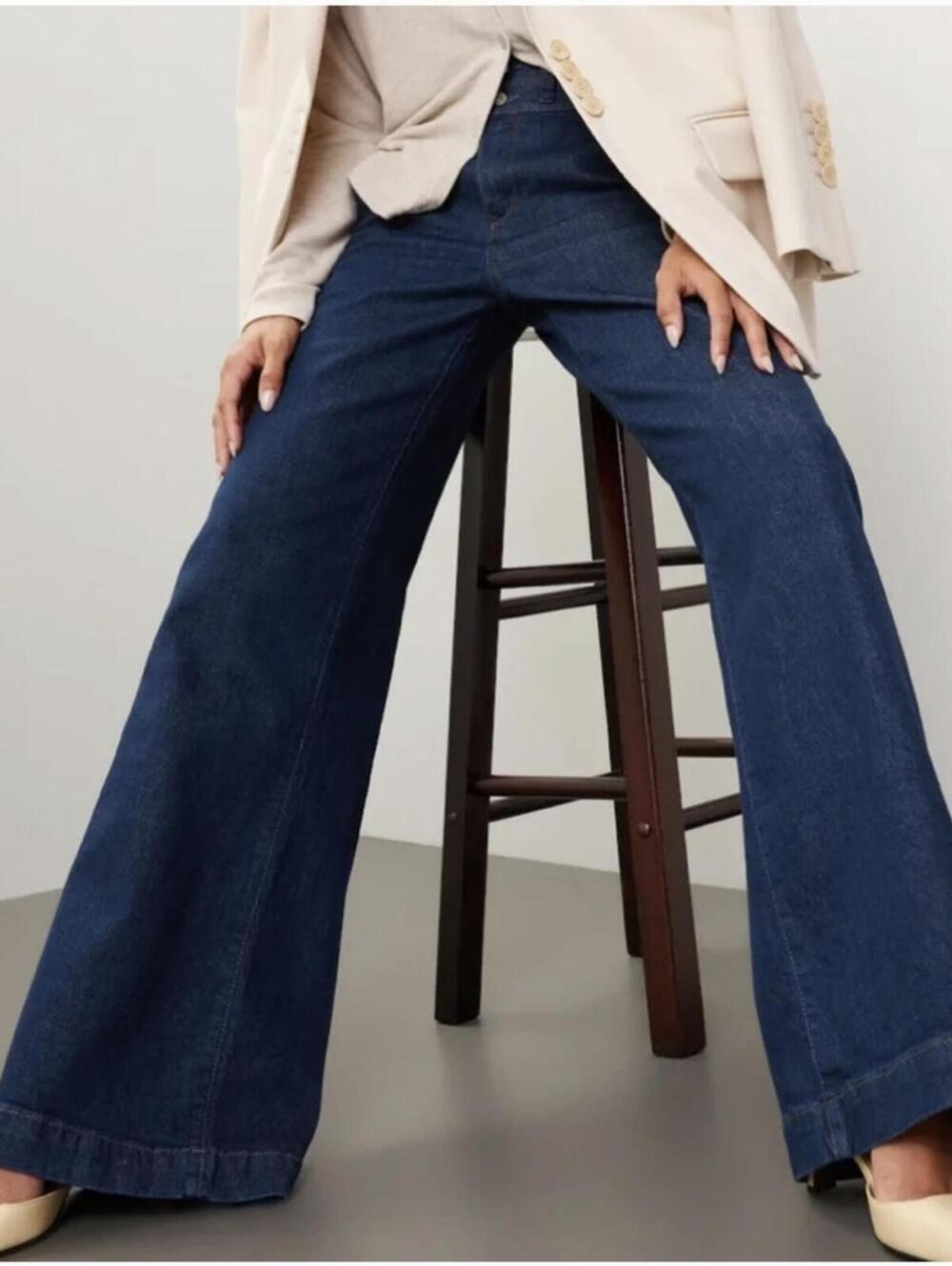 Paige Edinburgh Harper Denim‎ High rise Wide Leg Jeans Size 31
